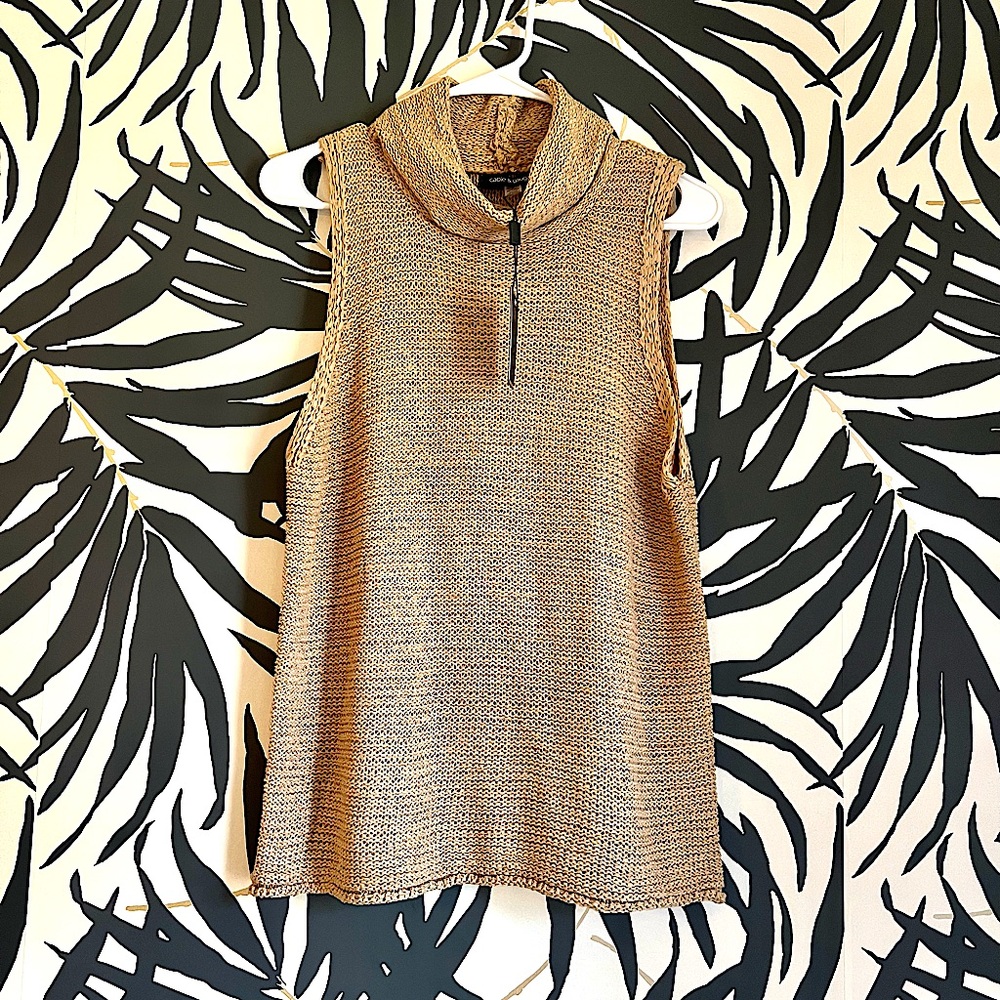 Sleeveless Knit Cowl Neck Sweater Top